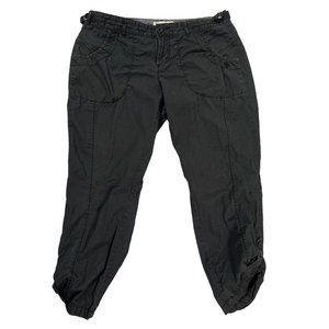 OLD NAVY Pants Women's Cotton Blend Roll-Tab Capri's Zippers Gray Size 8